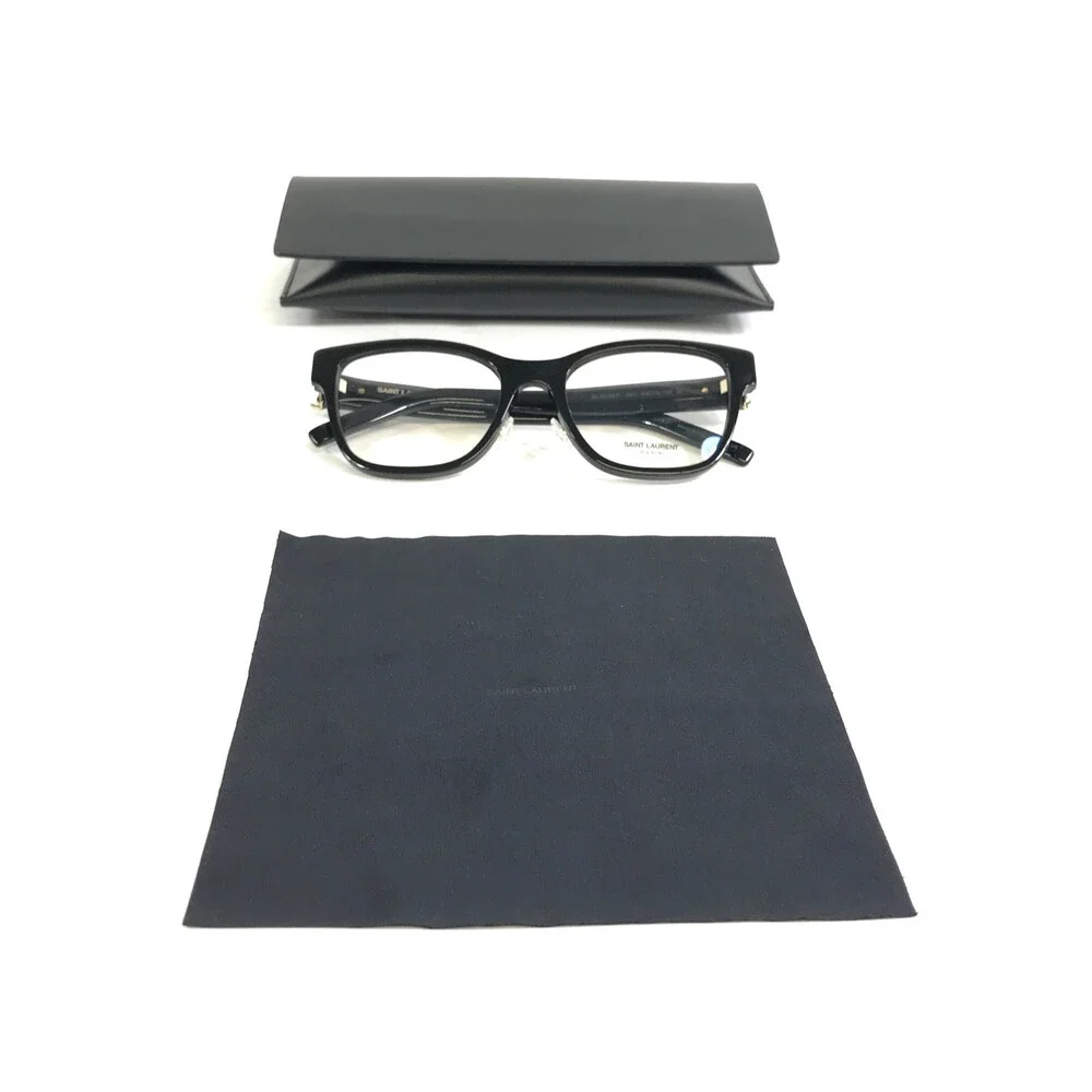 Saint Laurent Eyeglasses Frames SL M158/F 001 Shiny Black Cat Eye 54-19-145